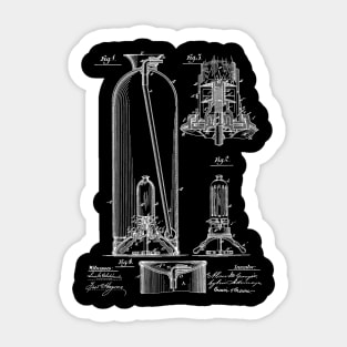 Fire Extinguisher Vintage Patent Drawing Funny Novelty Sticker